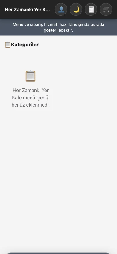 Her Zamanki Yer Cafe QR Menü
